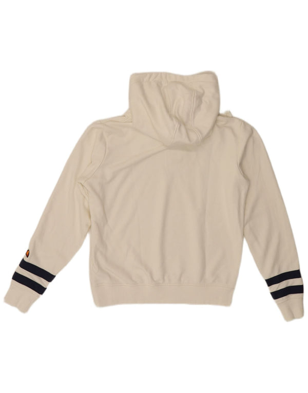 Ellesse Damen-Pullover mit übergroßem Crop-Hoodie, Gr. 10, Größe S, Weiß, gestreift