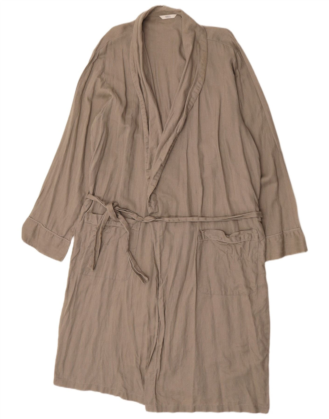 Marks & Spencer Damen Robe Overcoat UK 14 Mittelgraues Leinen