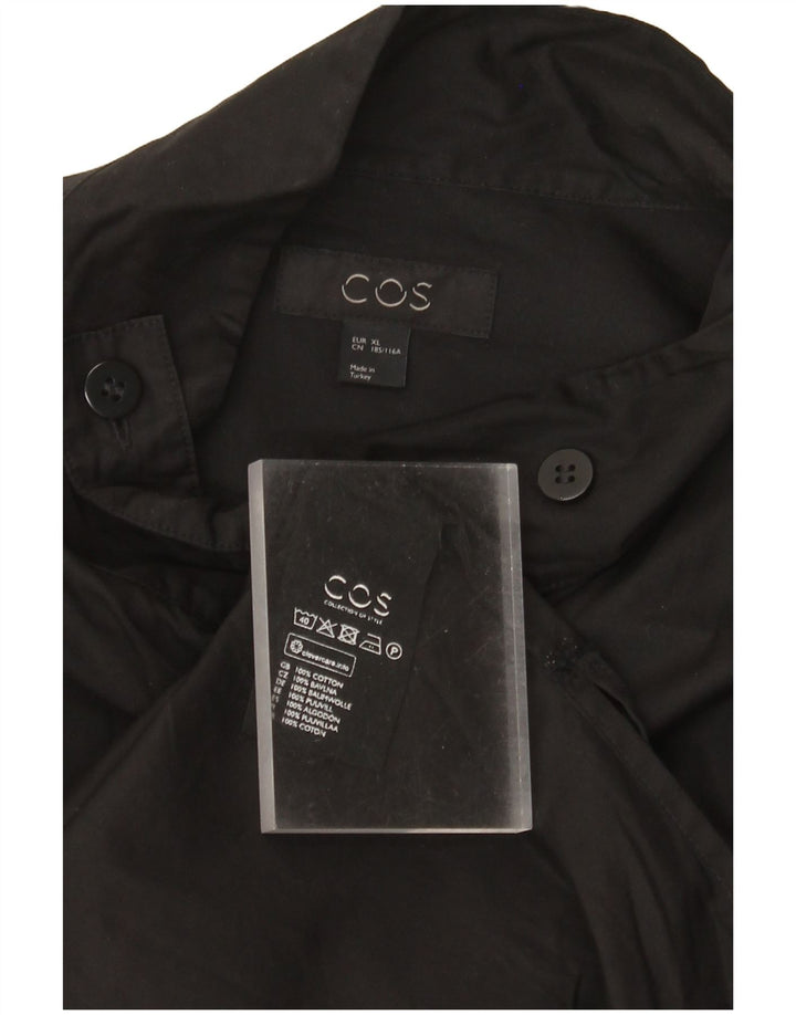 Cos Herrenhemd XL, schwarze Baumwolle