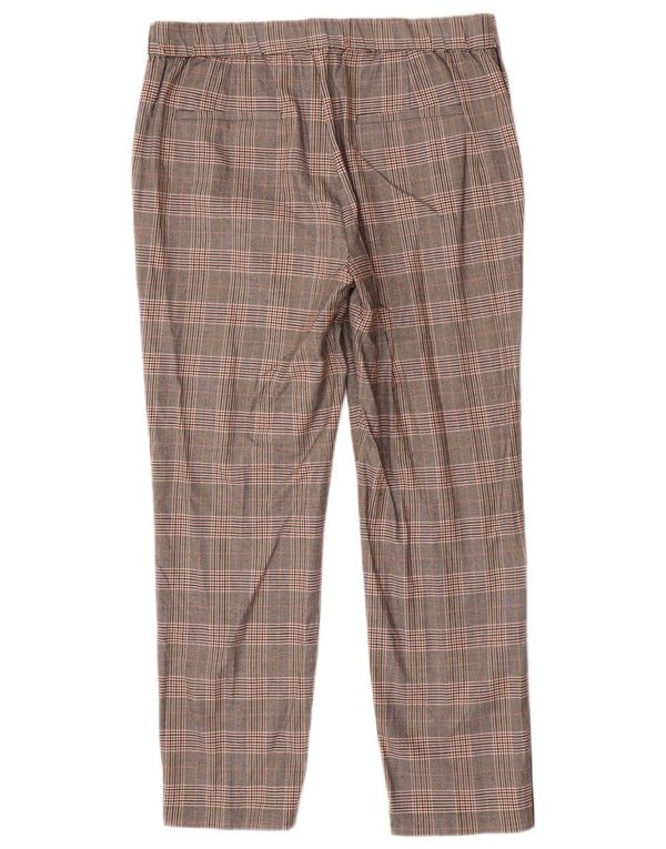 Massimo Dutti Damen Tapered Chinohose EU 42 Large W32 L27 Grau kariert