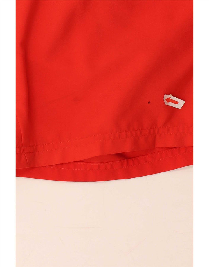 Puma Herren-Badeshorts mit Grafik, groß, orangefarbenes Farbblock-Polyester