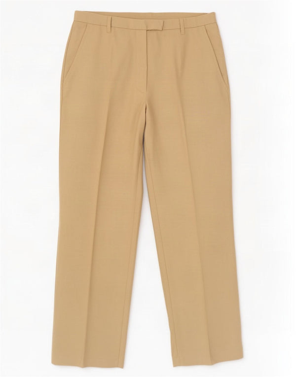Benetton Womens Straight Suit Trousers IT 44 Medium W28 L31 Beige