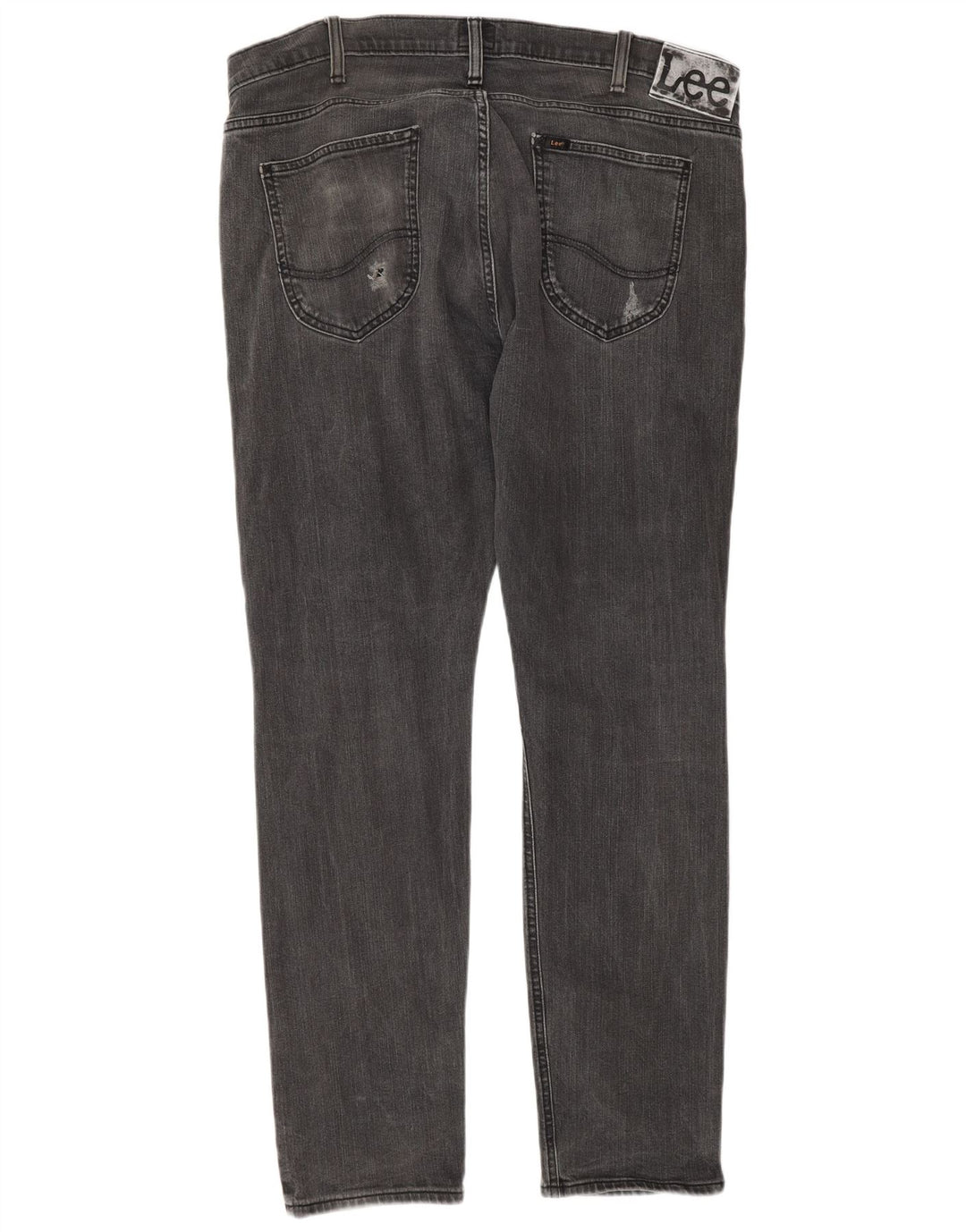 Lee Herren Luke Distressed Slim Jeans W36 L32 Graue Baumwolle