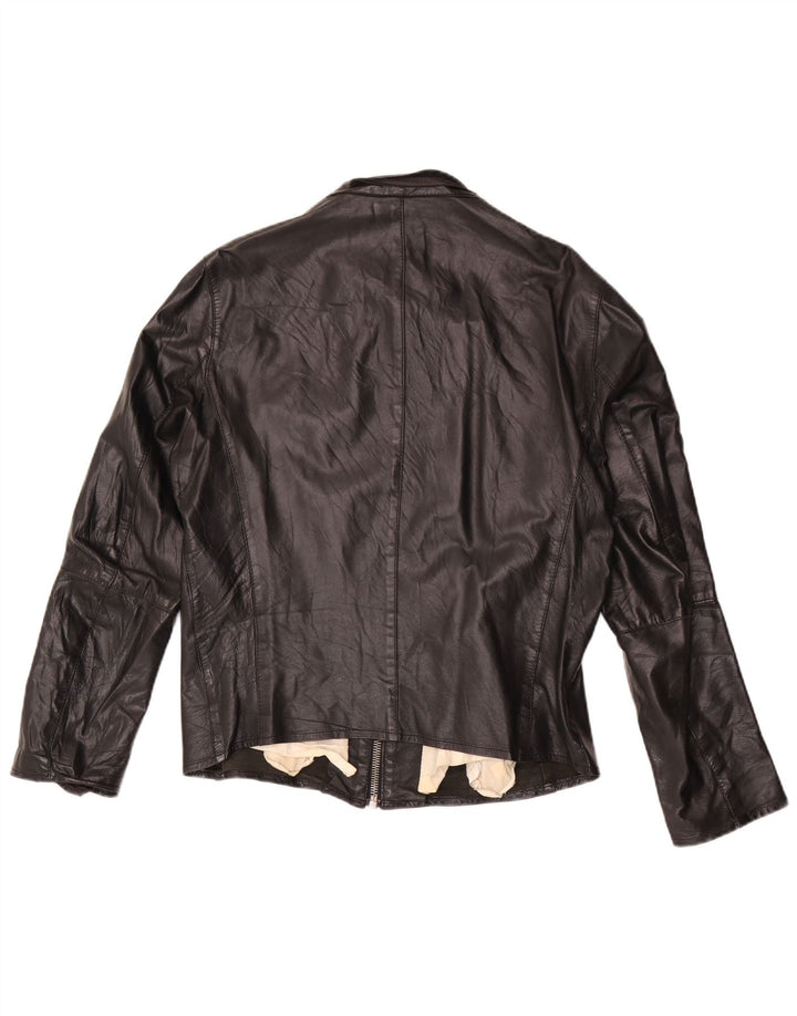 Imperial Damen Biker-Lederjacke IT 48 XL Schwarz