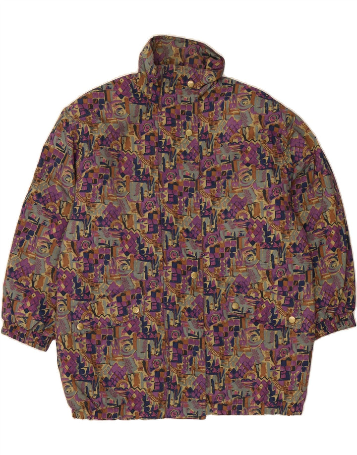 VINTAGE Womens Windbreaker Coat EU 38 Medium Purple Colourblock Vintage Vintage and Second-Hand Vintage from Messina Hembry 