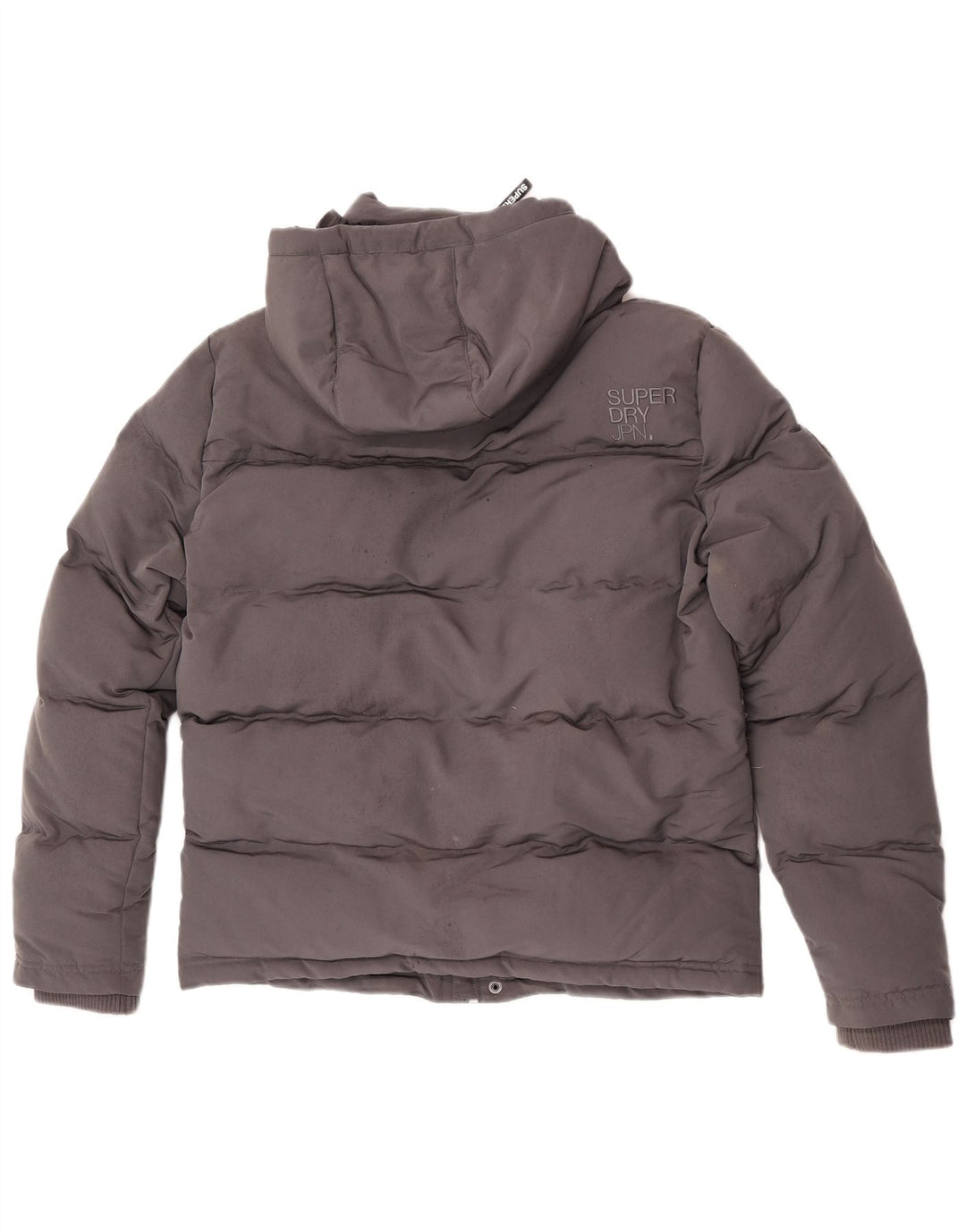 Superdry Herren Graphic Hooded Wattierte Jacke UK 36 Small Grau Polyester