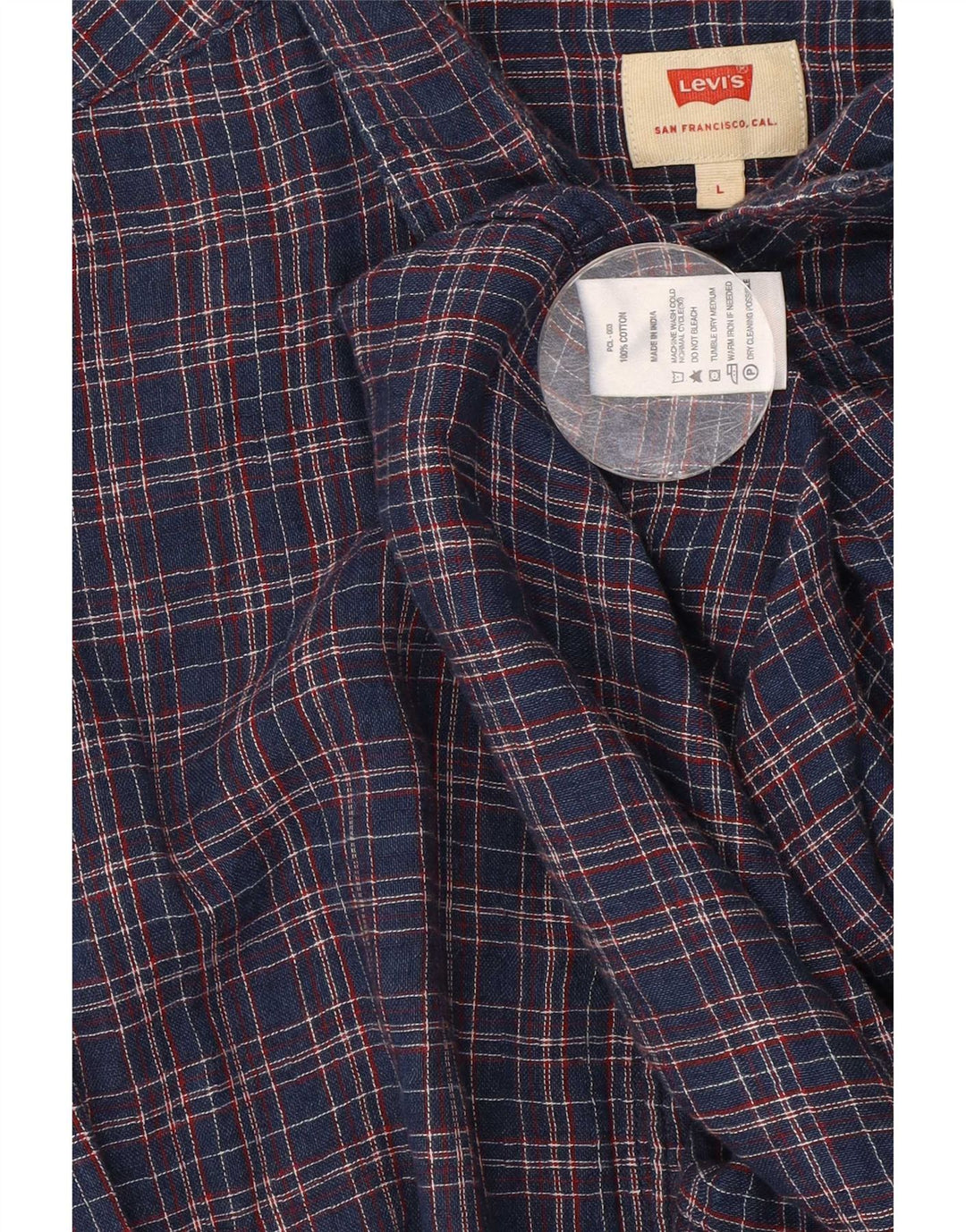 Levi's Herren-Slim-Fit-Hemd, groß, marineblau, kariert, Baumwolle