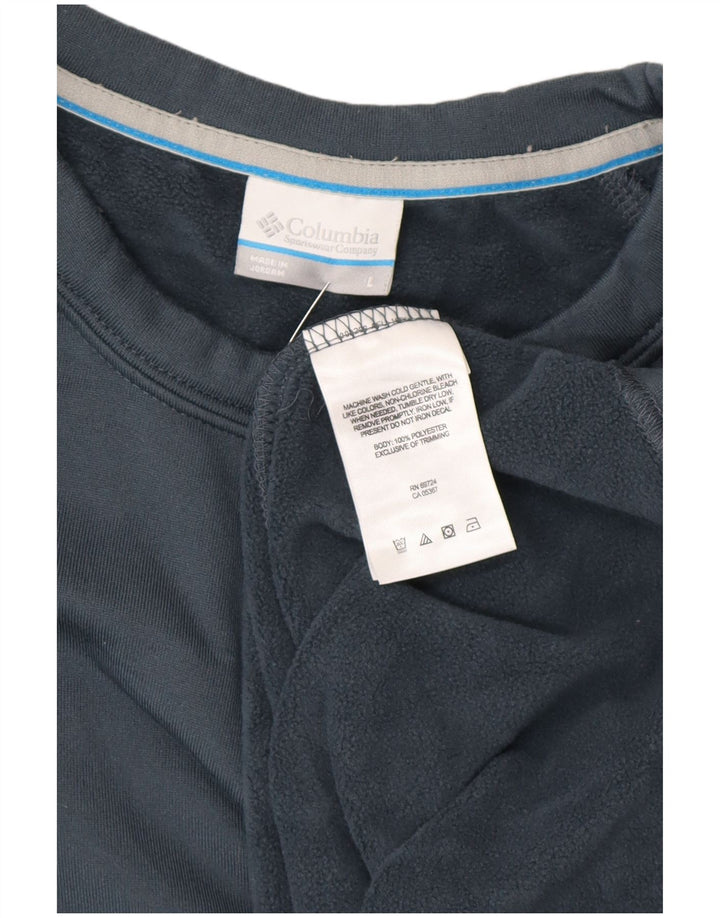 COLUMBIA Herren-Sweatshirt-Pullover, großes marineblaues Polyester