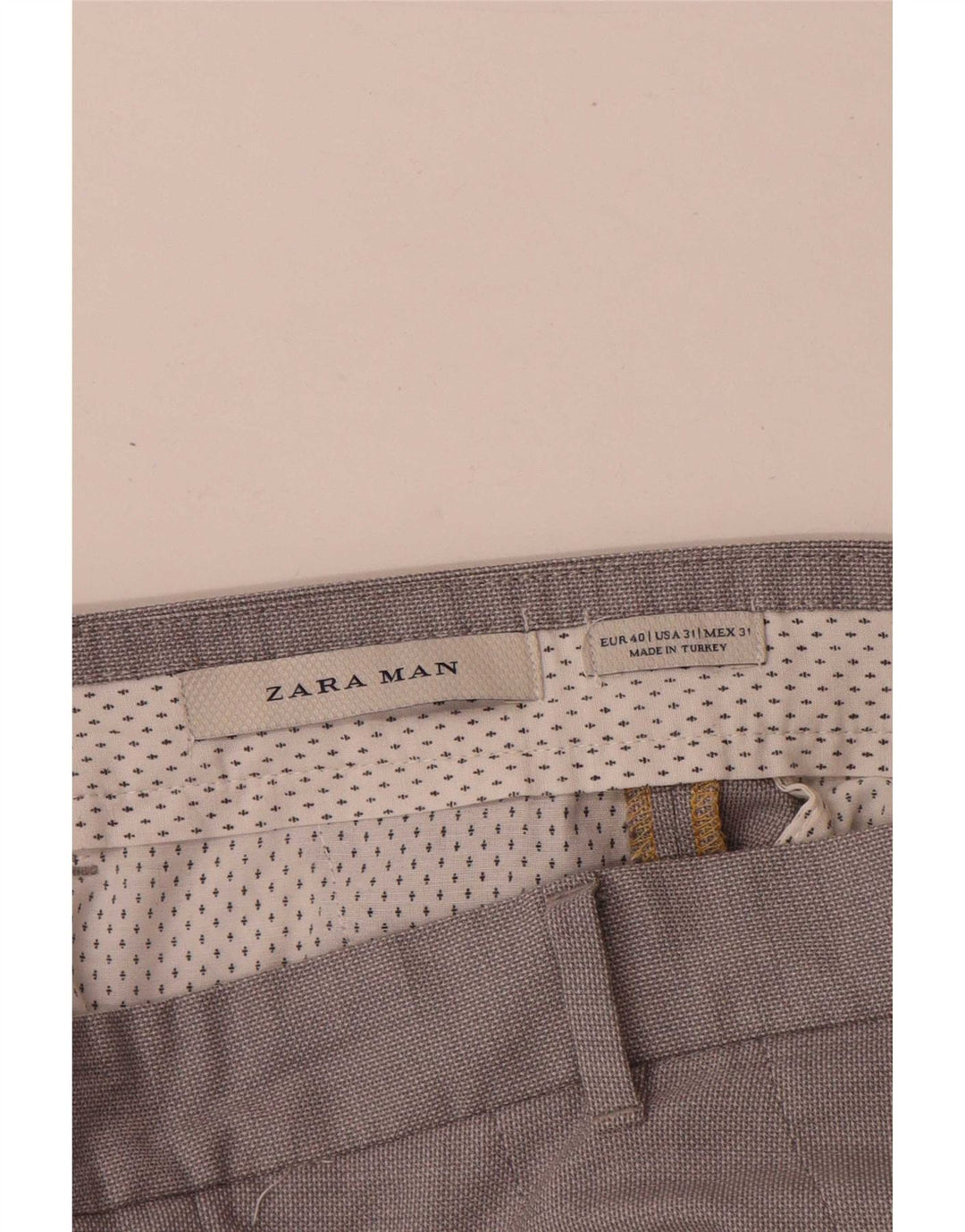 Zara Herren Slim Anzughose EU 40 Mittel W31 L33 Grau