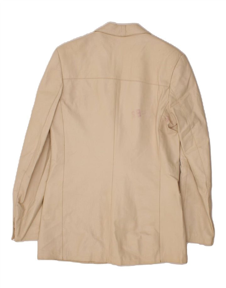 VINTAGE Mens 2 Button Blazer Jacket IT 46 Small Beige Vintage Vintage and Second-Hand Vintage from Messina Hembry 