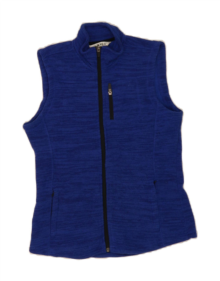 ORVIS Womens Fleece Gilet UK 10 Small Blue Flecked Polyester Vintage Orvis and Second-Hand Orvis from Messina Hembry 