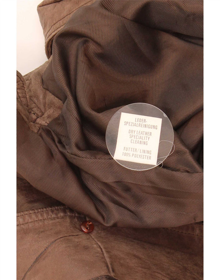 Vintage Herren Lederweste IT 58 2XL Braun