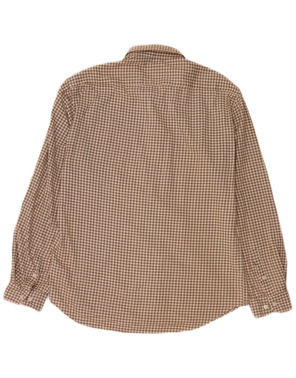 All Saints Herren Flanellhemd 2XL Beige Hahnentritt