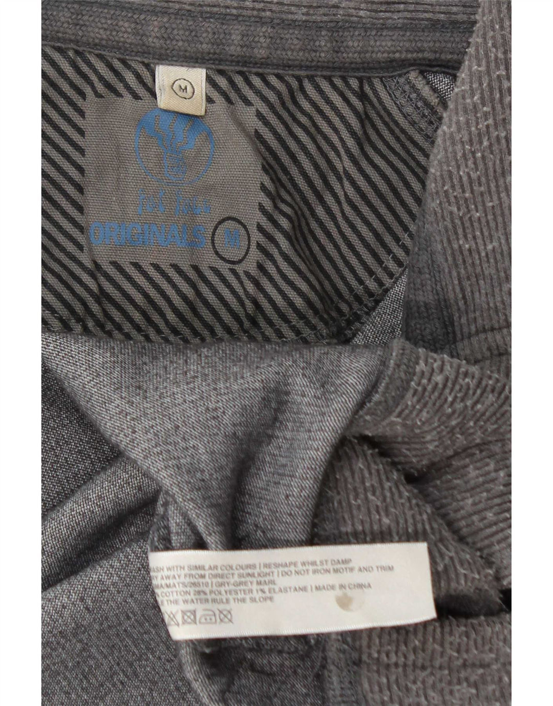 Fat Face Herren-Sweatshirt mit Reißverschluss am Hals, mittelgraue Colourblock-Baumwolle