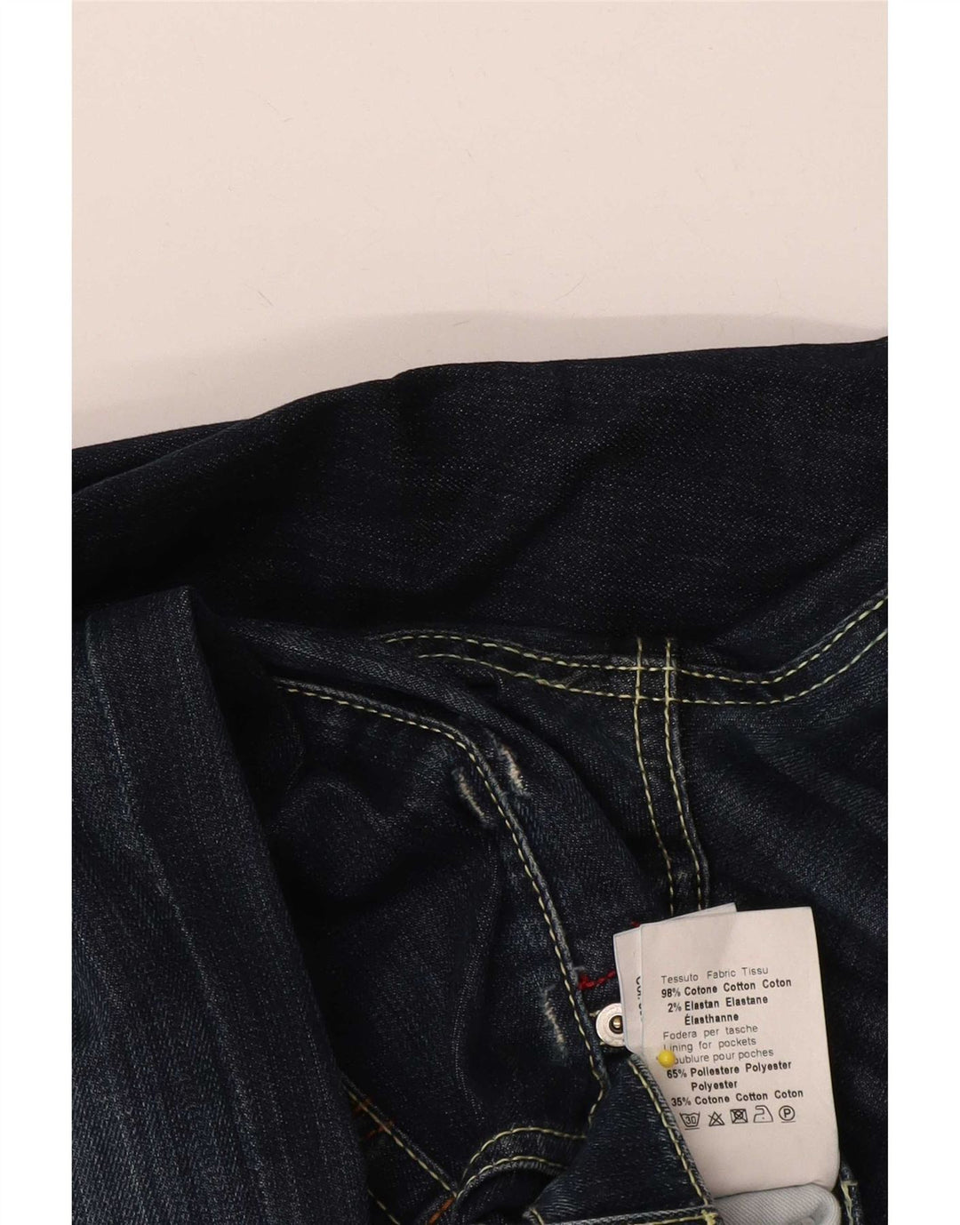 Dondup Herren Slim Jeans W31 L30 Marineblau Baumwolle