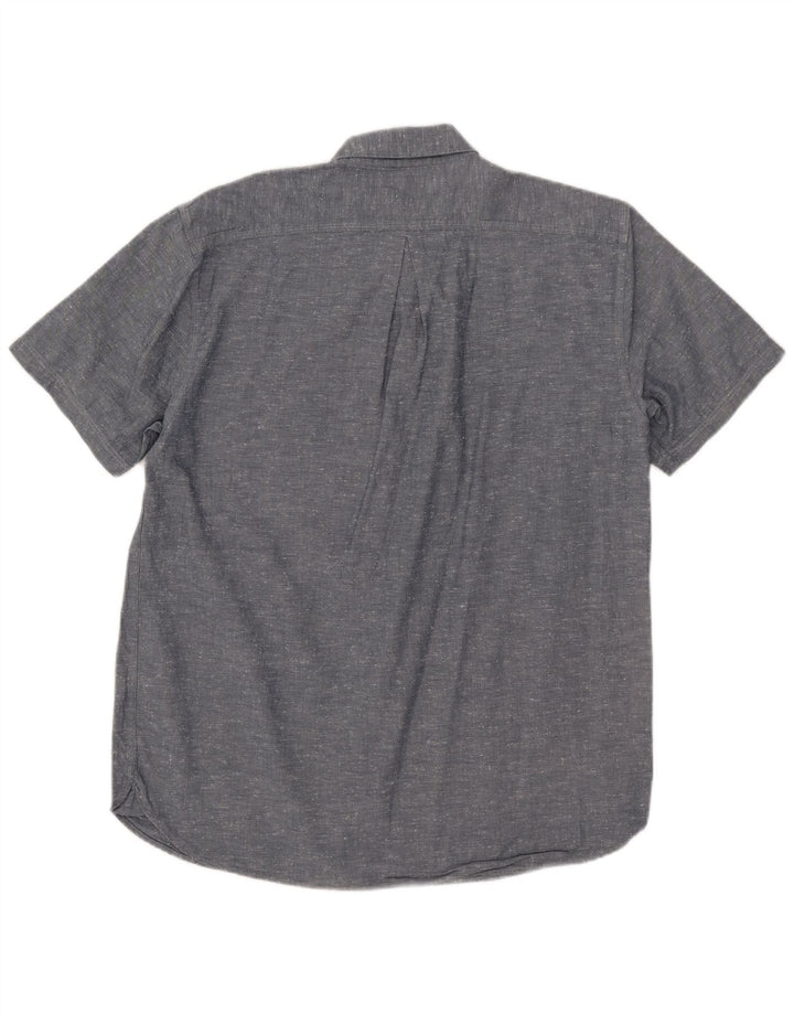 Barbour Herren-Kurzarmhemd, groß, grau gefleckte Baumwolle
