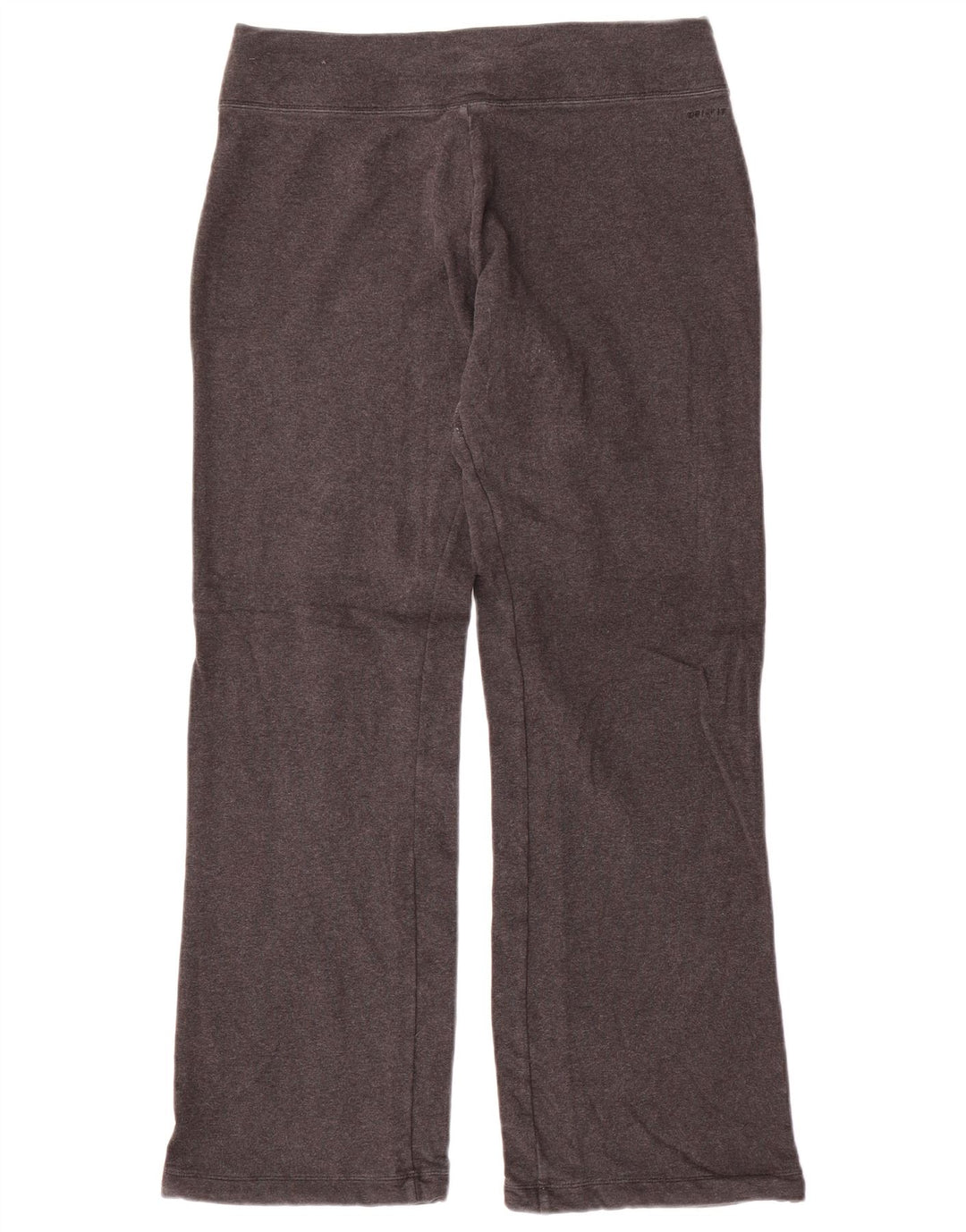 NIKE Damen Dri Fit Trainingshose UK 14 Mittelgraue Baumwolle