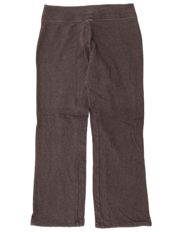 NIKE Damen Dri Fit Trainingshose UK 14 Mittelgraue Baumwolle