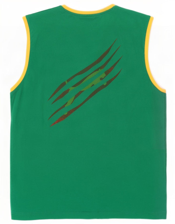 Puma Herren Graphic Vest Top XL Grüne Baumwolle