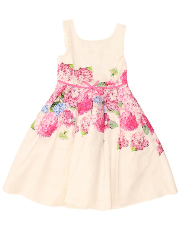 Ärmelloses A-Linien-Kleid für Mädchen von Monsoon, 6–7 Jahre, weißes Blumenmuster, Polyester