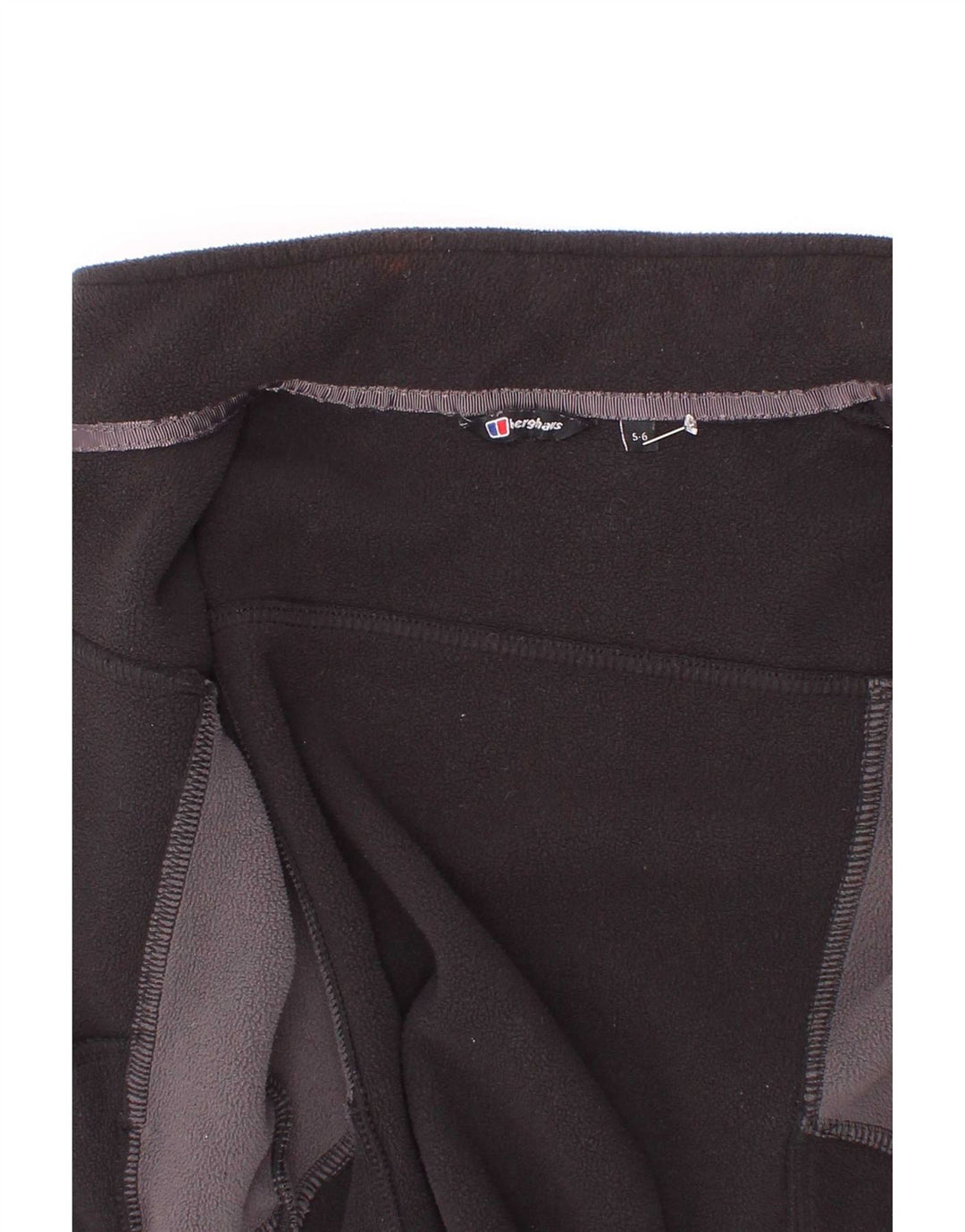 Bergans Fleecejacke für Jungen, 5–6 Jahre, schwarzes Colourblock-Polyester