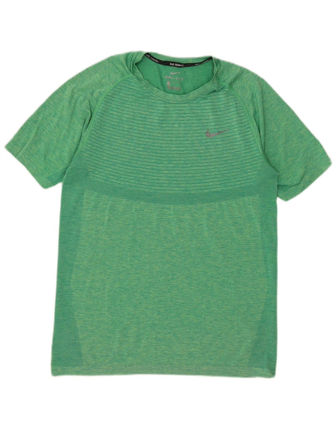 Nike Herren Dri Fit T-Shirt Top Mittelgrün gestreift