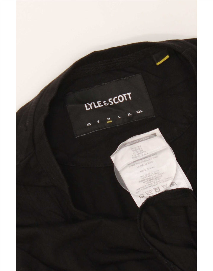 Lyle & Scott Herren T-Shirt Top Medium Schwarz Baumwolle