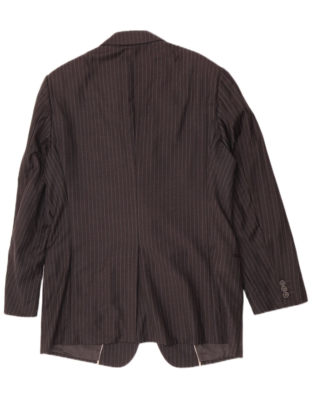Armani Collezioni Herren 2-Knopf-Blazerjacke IT 52 XL Graue Nadelstreifenwolle
