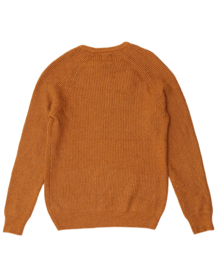 Marks & Spencer Herren-Pullover mit U-Boot-Ausschnitt, klein, braun, Polyamid