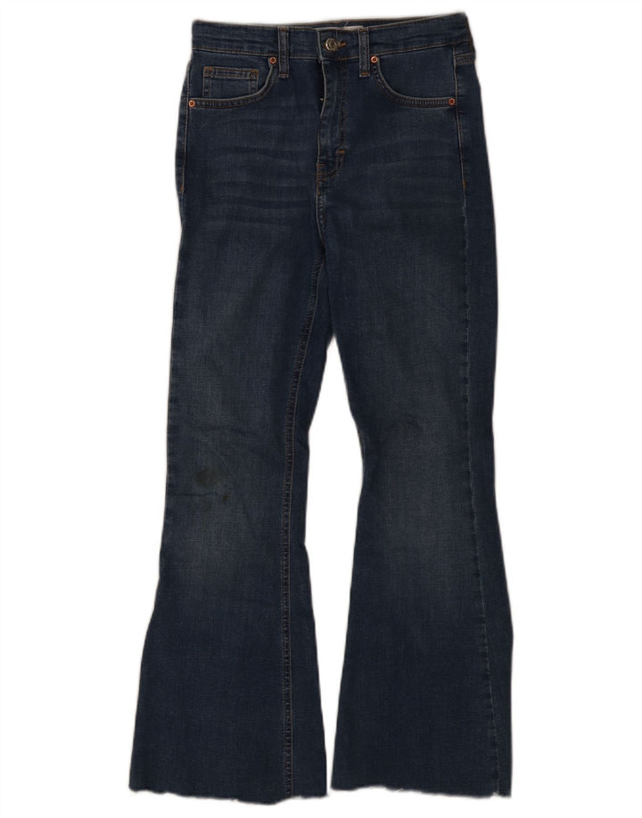 Topshop Damen Jamie Flared Jeans W28 L30 Marineblau