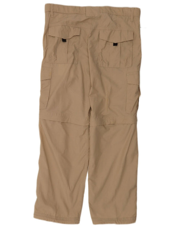 Marks & Spencer Mens Regular Fit Cargo Trousers W34 L29 Beige Cotton