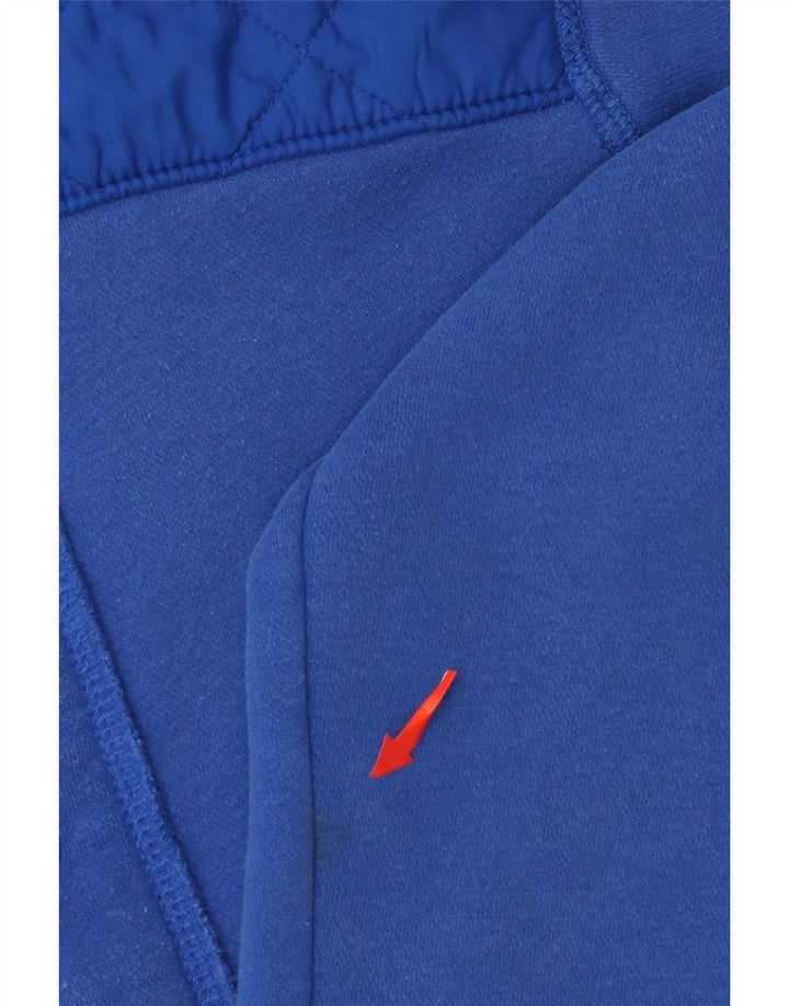 HOLLISTER Herren-Kapuzenpullover mit Reißverschluss, mittelblaue Baumwolle