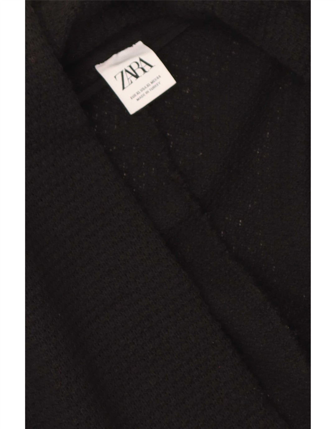 Zara Herren Longline Open Cardigan Pullover XL Schwarz