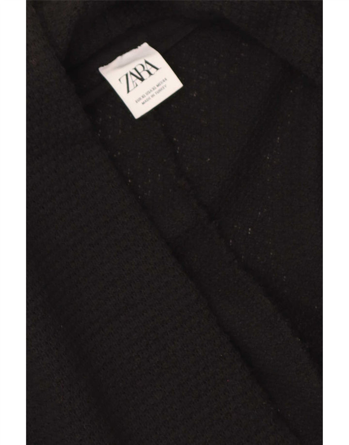 Zara Herren Longline Open Cardigan Pullover XL Schwarz