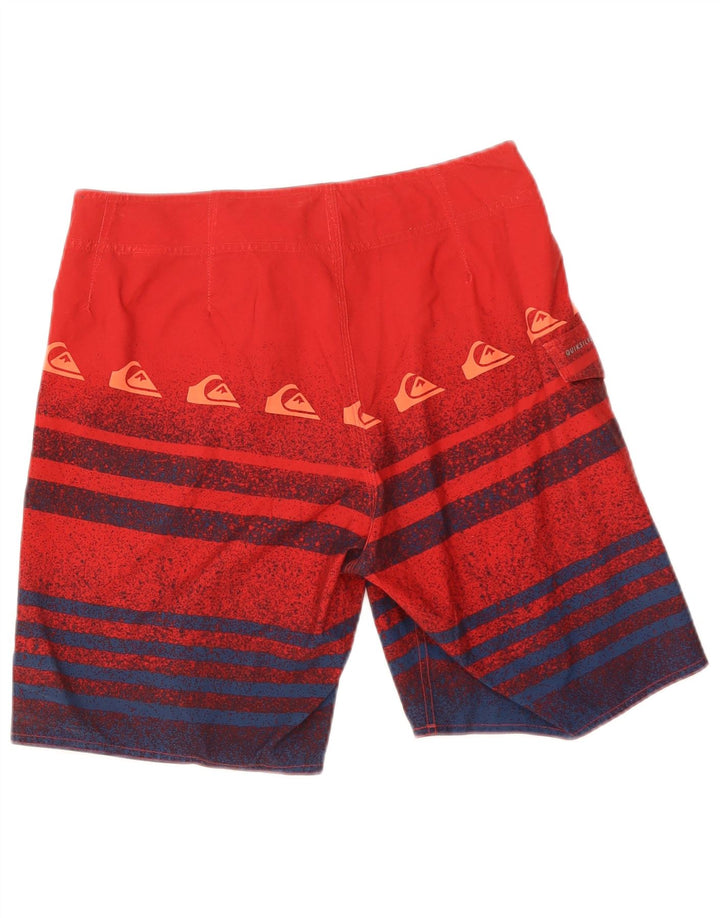 Quiksilver Herren-Badeshorts mit Grafik, mittelrot gestreift