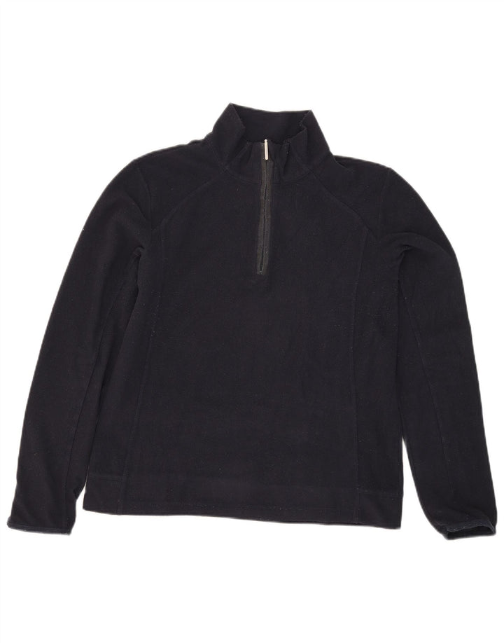 Champion Damen-Fleecepullover mit Reißverschluss am Hals, UK 16, Größe L, Marineblau, Polyester