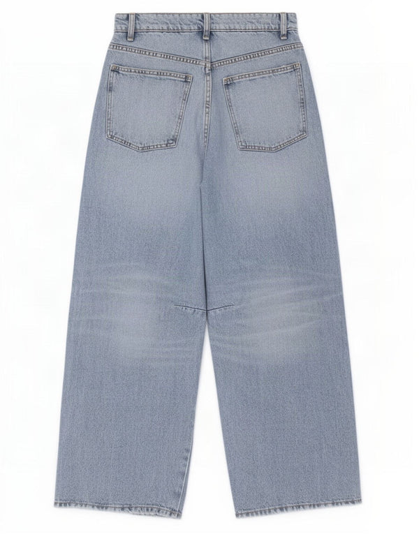 Zara Damen-Jeans mit weitem Bein, EU 36, XS, W26, L28, Blau
