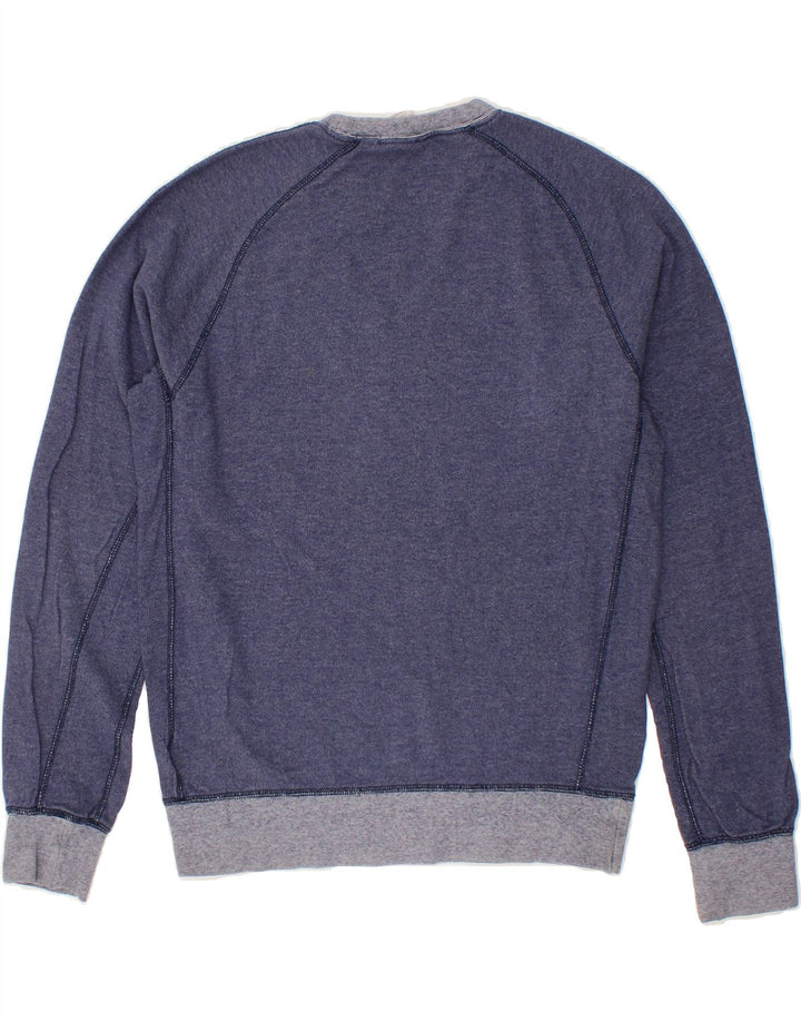 NIKE Womens Graphic Sweatshirt Jumper UK 14 Medium Navy Blue Cotton Vintage Nike and Second-Hand Nike from Messina Hembry 