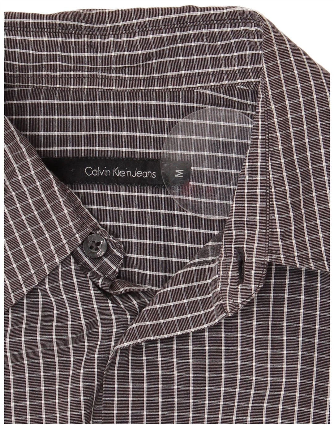 CALVIN KLEIN JEANS Herrenhemd Mittelgrau Gingham