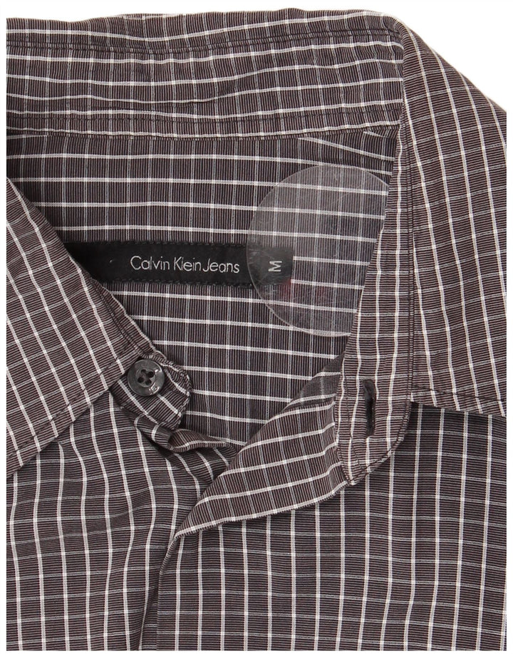 CALVIN KLEIN JEANS Herrenhemd Mittelgrau Gingham