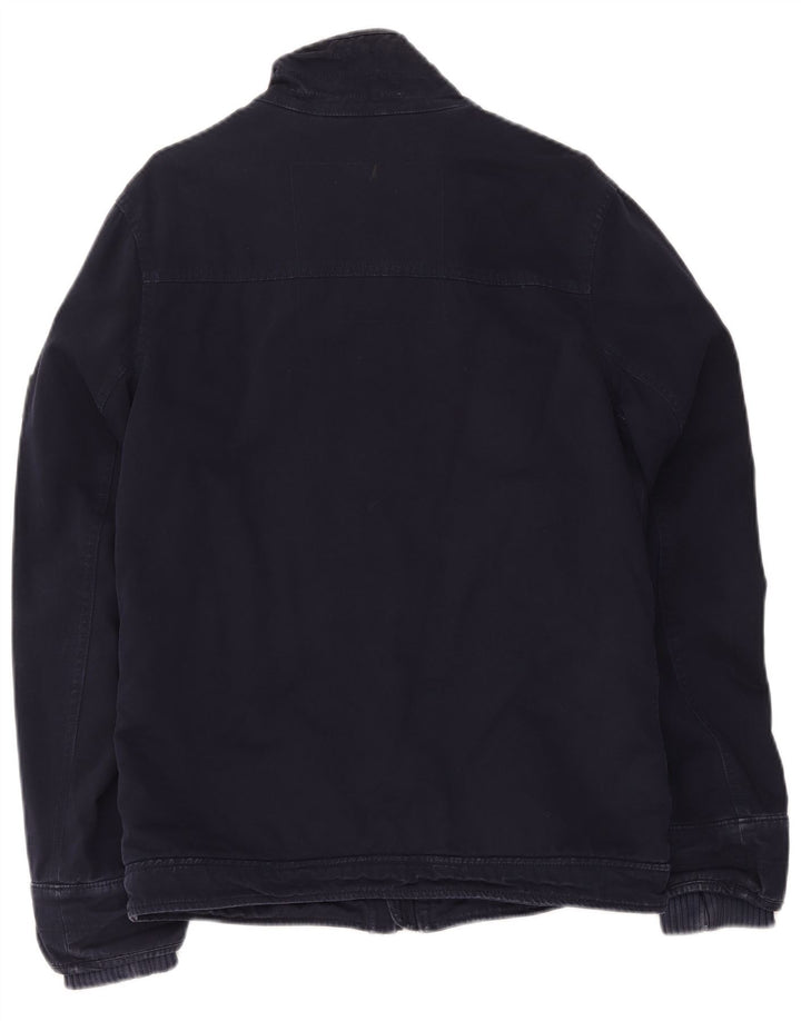 Superdry Herren Sherpa Utility Jacke UK 38 Mittelmarineblaue Baumwolle