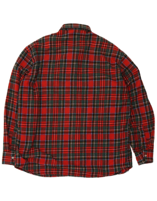 Vintage Herren Flanellhemd XL Rot kariert