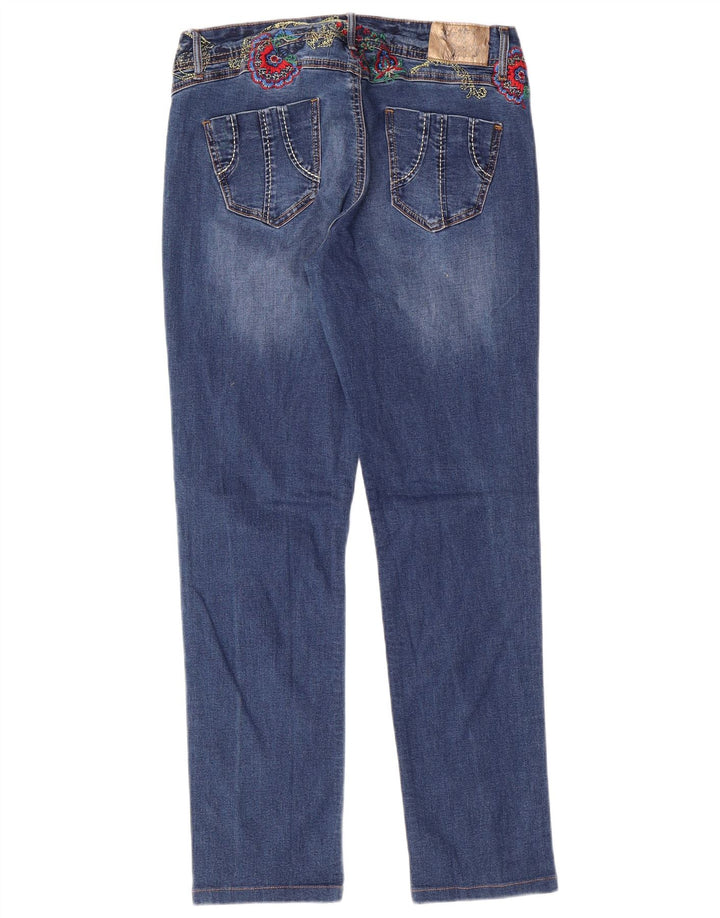 DESIGUAL Womens Slim Jeans W33 L28 Blue Cotton