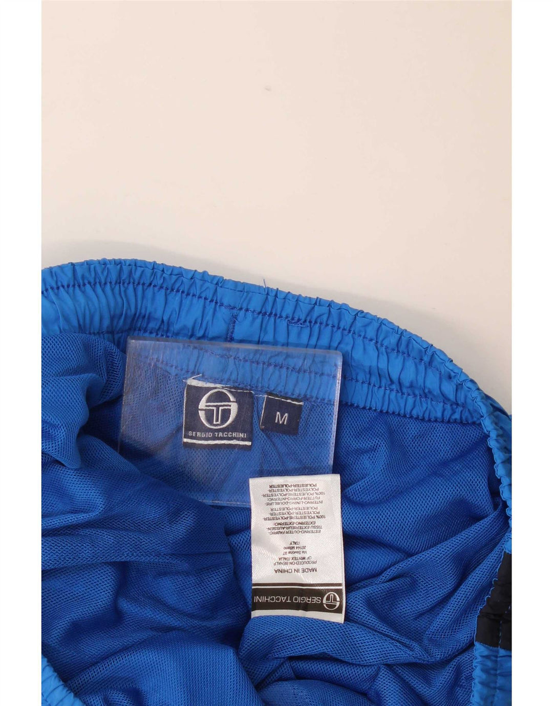 Sergio Tacchini Herren-Trainingshose aus mittelblauem Colourblock-Polyester