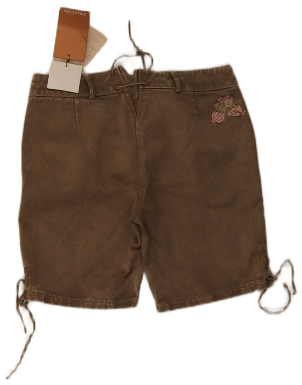 Kruger Damen Freizeitshorts UK 10 Small W30 Khaki Floral Cotton
