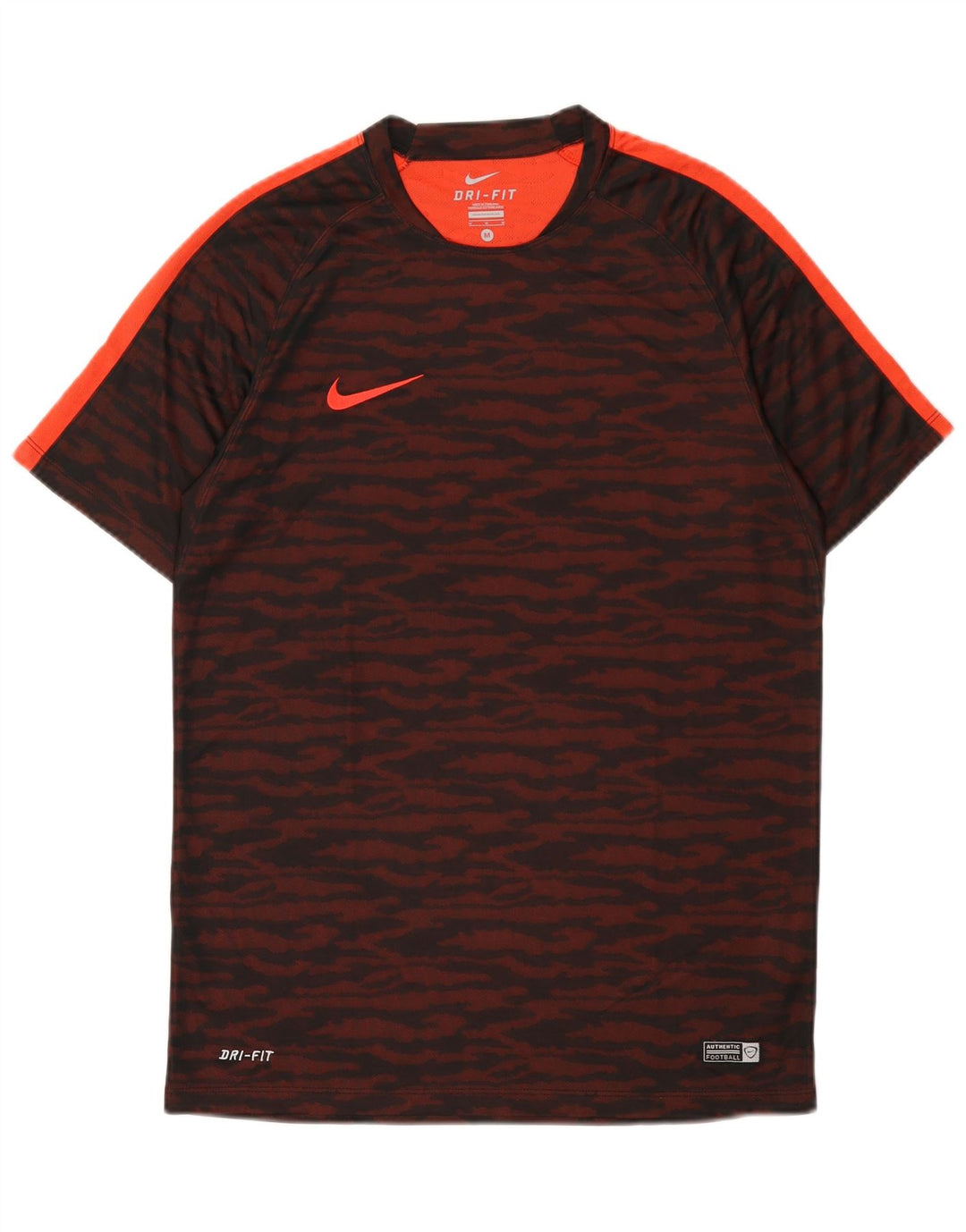 Nike Herren Dri Fit T-Shirt-Oberteil aus Polyester mit Animal-Print in mittlerem Burgunderrot