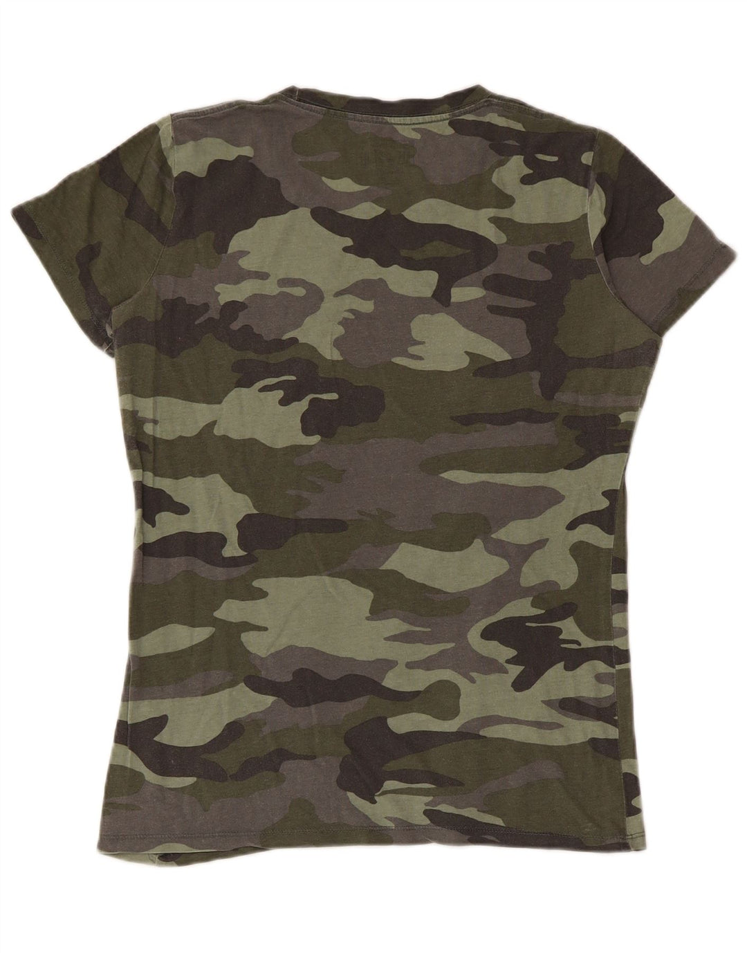 Converse Damen Grafik T-Shirt Top UK 18 XL Khaki Camouflage