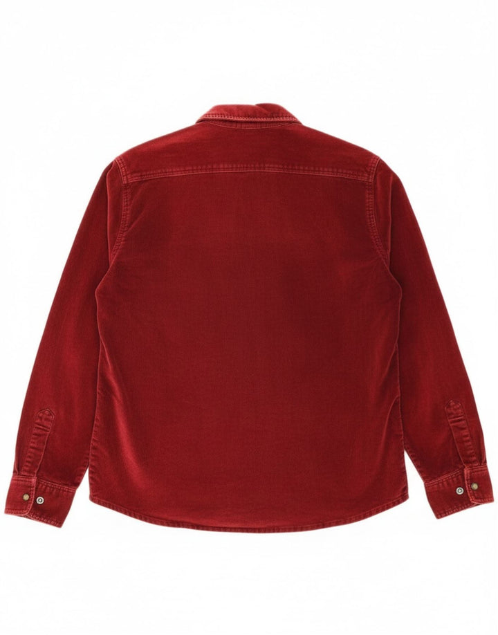 Think Pink Damen Cordhemd UK 14 Medium Burgund Baumwolle