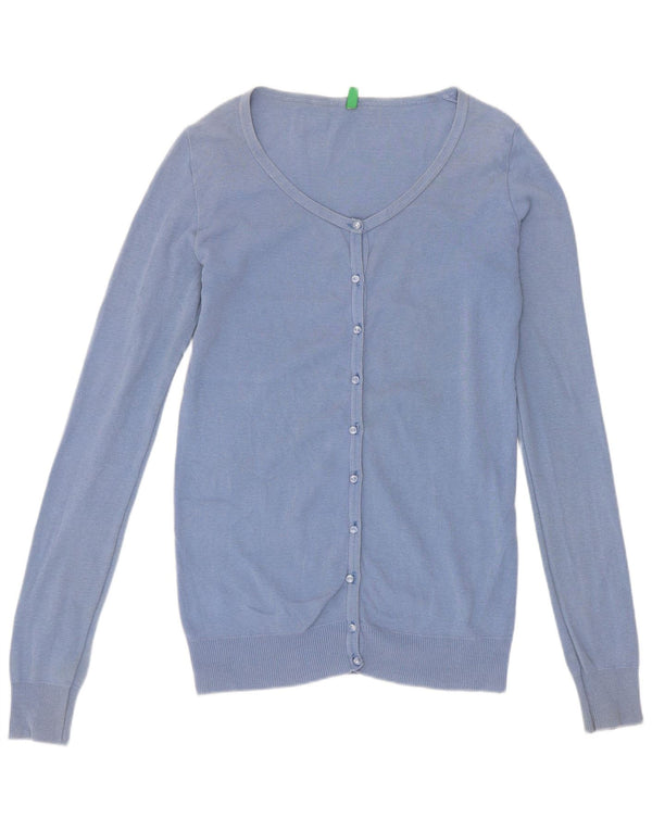 Benetton Womens Cardigan Sweater UK 10 Small Blue