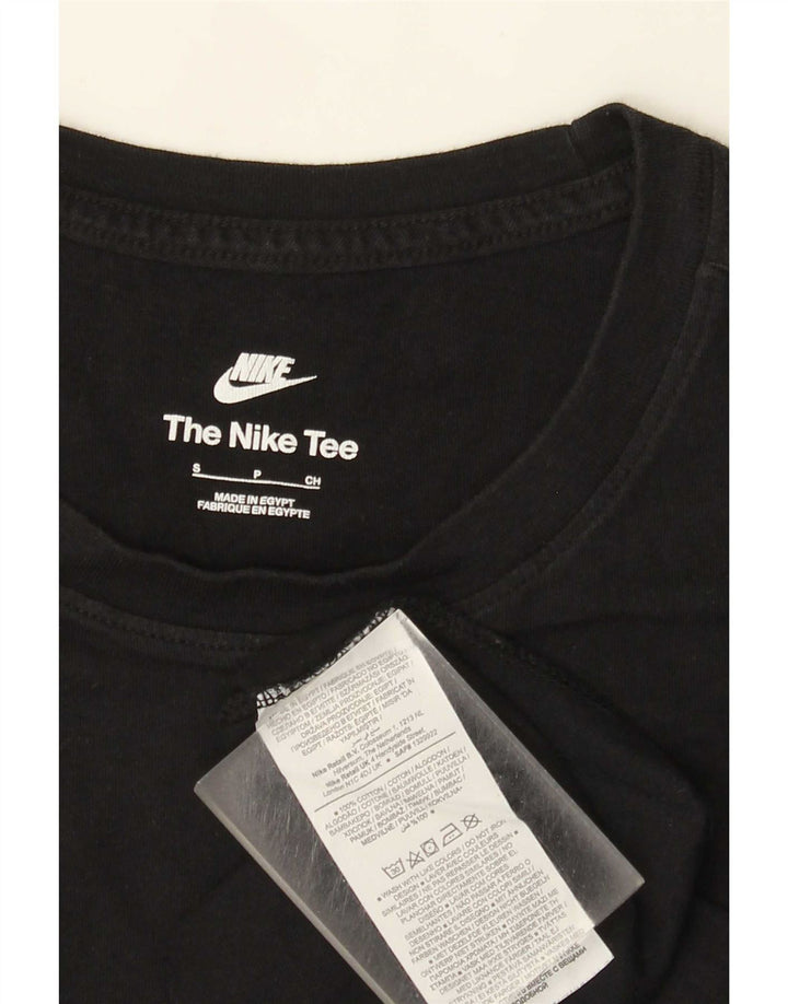 Nike Herren T-Shirt Top Small Schwarz Baumwolle